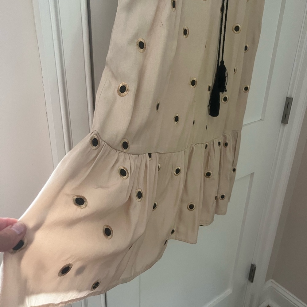 MAAC LONDON Women’s size small Cream Dress with Black Polka Dots - Picture 5 of 6